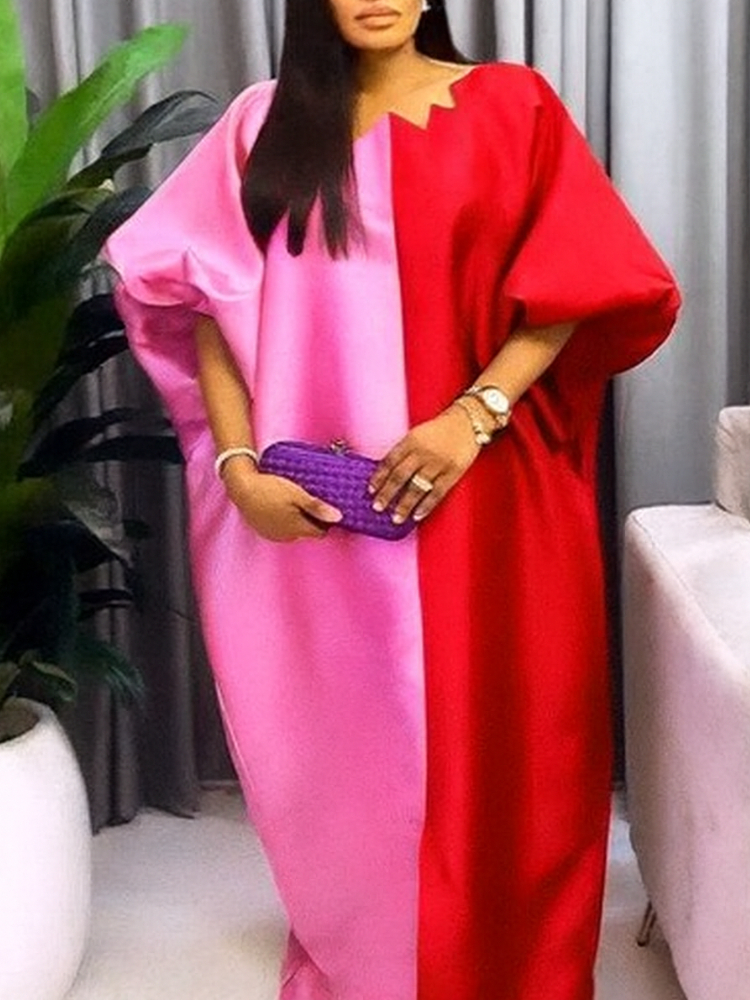 Robes caftan Bubu brillantes pour femmes, pour église, bloc de couleurs, robes africaines, vêtements traditionnels africains, longues robes amples en Patchwork