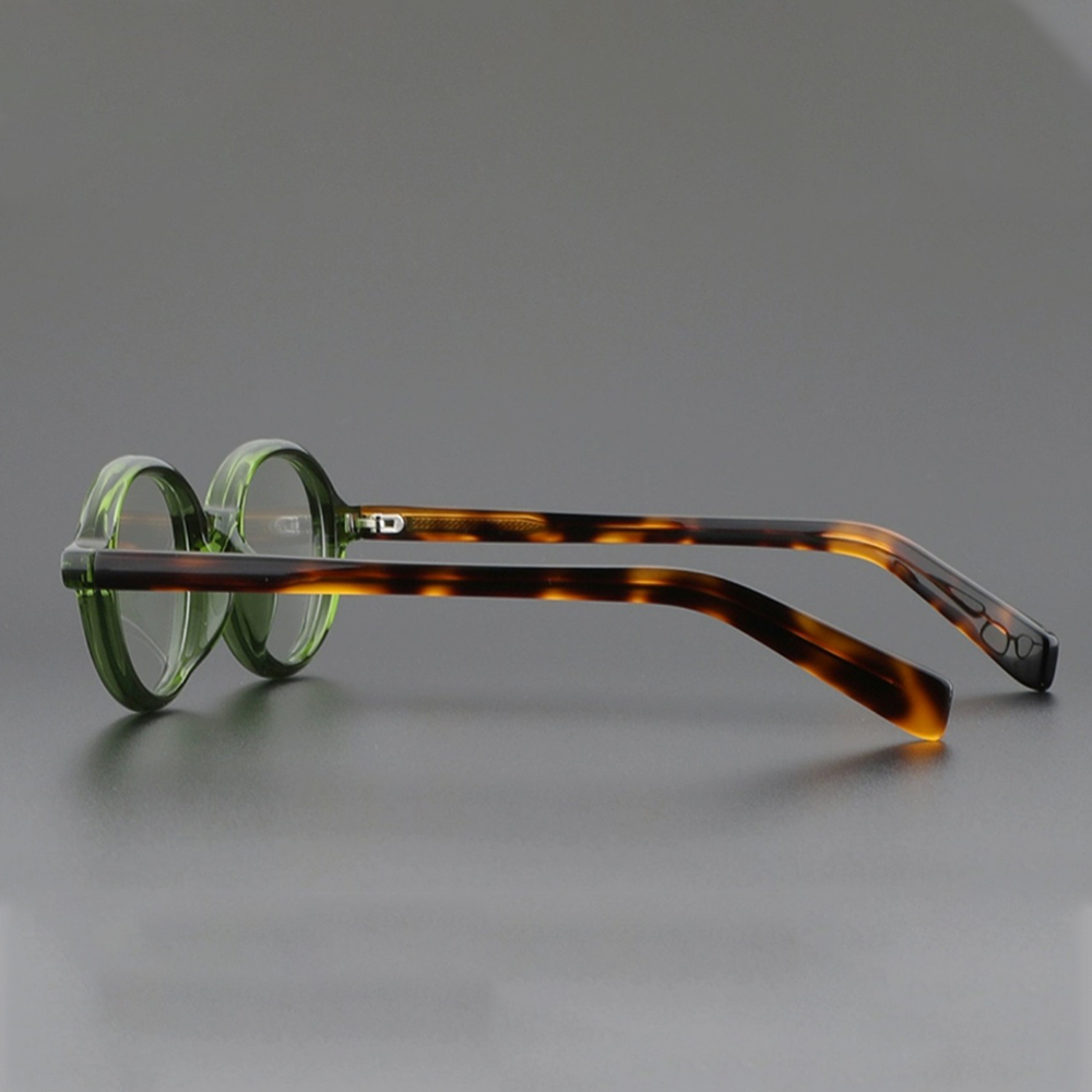 Lunettes ovales pour femmes rétro acétate Vintage lunettes cadre optique rond hommes femme marron vert clair lentille unisexe