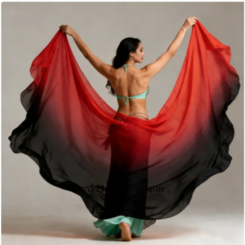 Voiles de danse orientale 100% soie véritable, faits main, teints, écharpes et châles sur mesure, accessoires de performance de danse orientale, nouveauté