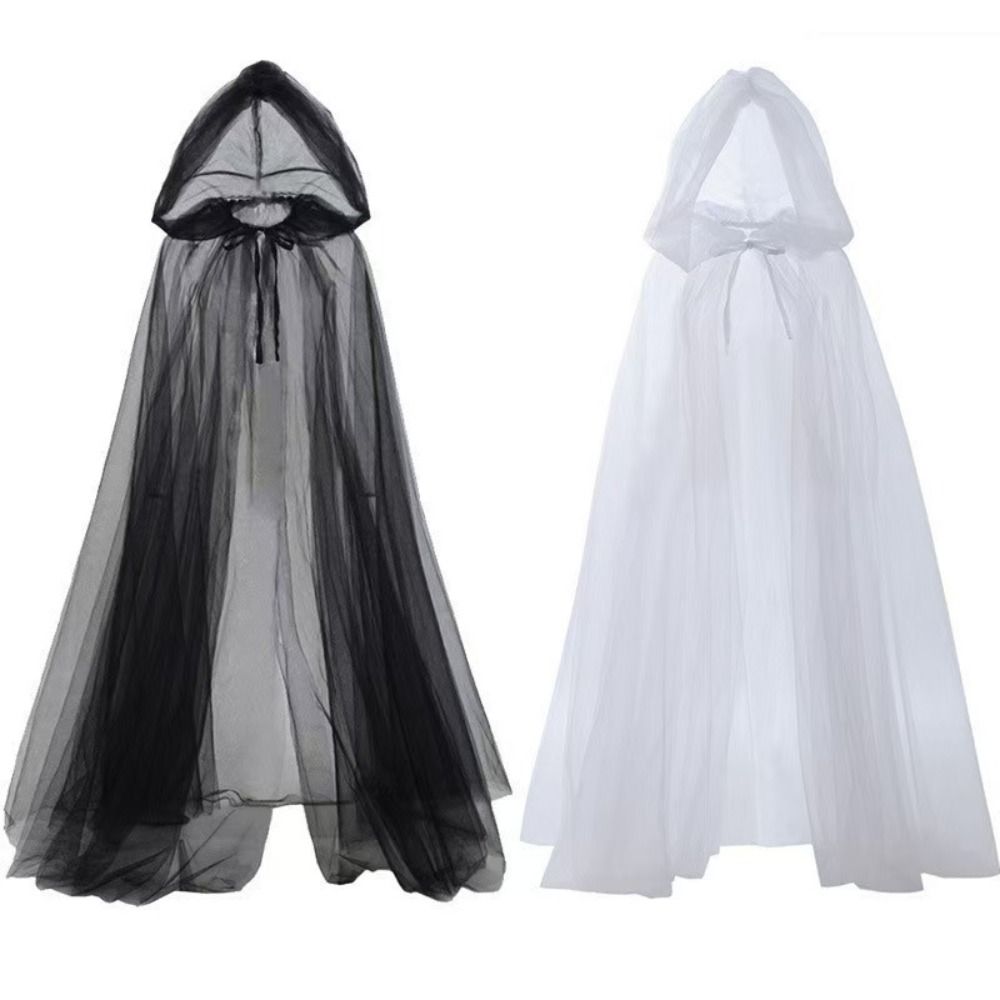 Nouveau Design avec capuche surdimensionnée Halloween Cape à capuche Vintage couleur noire Vintage Cape à capuche pardessus à lacets