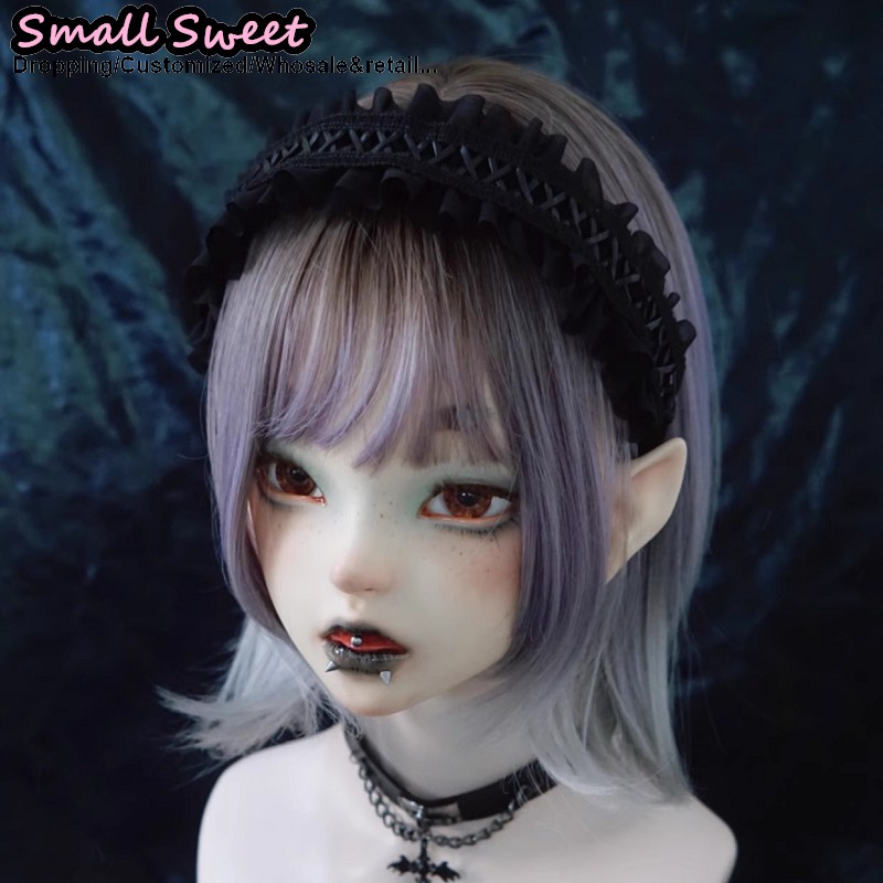Goth sous-culture accessoires pour cheveux Harajuku gothique Lolita Y2K fille Punk foncé dentelle florale bandeau à volants bandeau cerceau pour cheveux