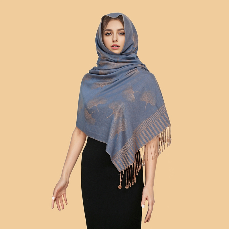 Style ethnique gland couverture épaisse Pashmina nouveau hiver chaud châle enveloppement cachemire Jacquard écharpe femmes foulard Poncho étoles