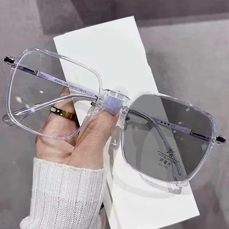 Lunettes de lecture photochromiques à couleur changeante pour hommes et femmes, nouveau Style, lunettes de soleil Anti UV, lunettes de luxe pour myopie lointaine 0 ~ + 4.0