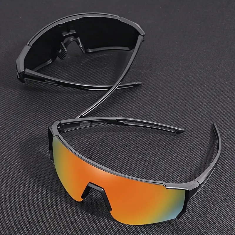 Lunettes de mode à monture large pour hommes - Matériau PC coloré, léger et durable, adaptées à la vie quotidienne et aux activités, style décontracté, lunettes décoratives ordinaires, lunettes légères