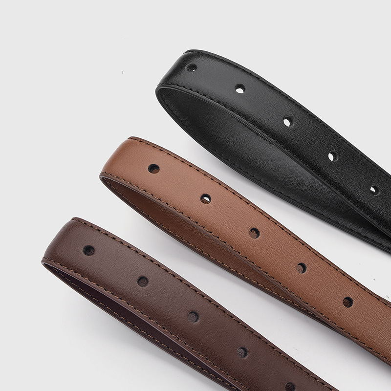 Ceinture en cuir de vache pour femmes, couche supérieure, boucle décorative en forme de sabot de cheval, amincissante pour Jeans, ceinture de taille coréenne en cuir noir