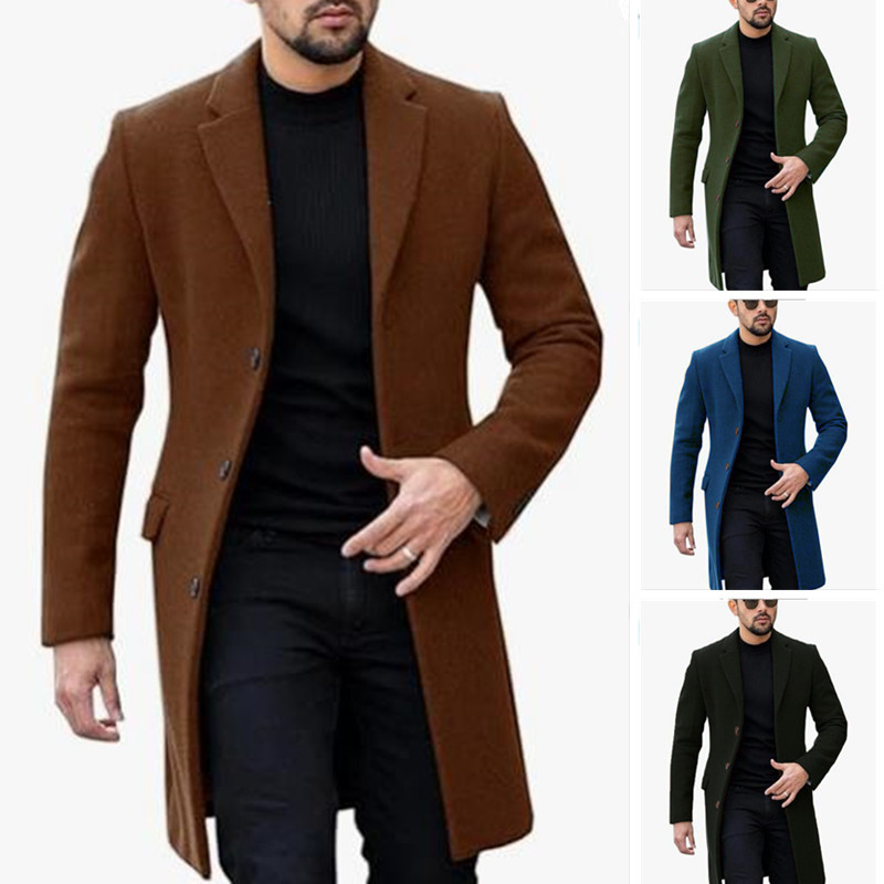 Manteau en laine japonais et coréen pour hommes, cardigan à simple boutonnage, vestes en laine pour hommes, nouveau