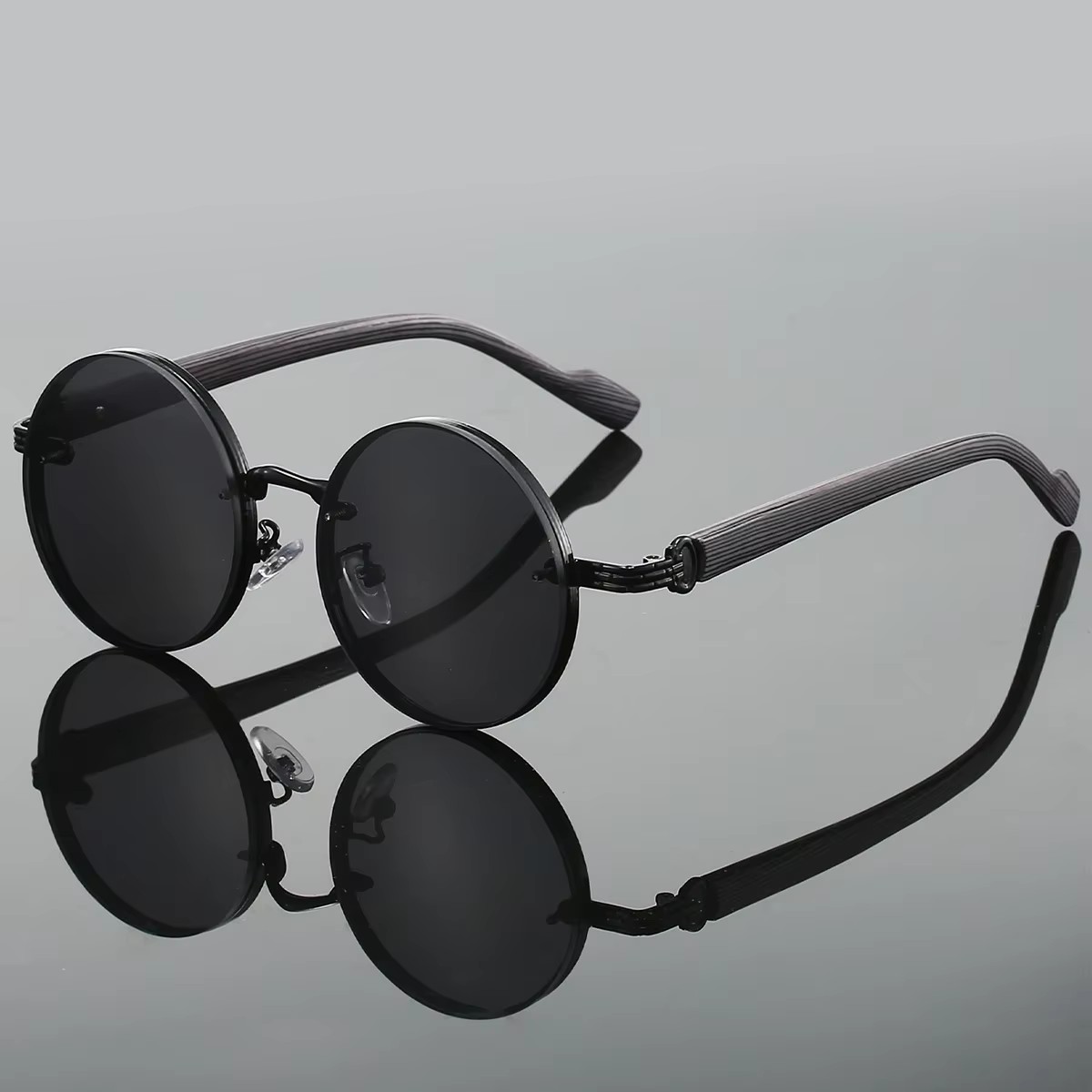 Lunettes de soleil rondes vintage 2026, mode classique, dégradé, lunettes de soleil d'extérieur, tendance, design de marque de luxe, monture en métal, lunettes de soleil 2453