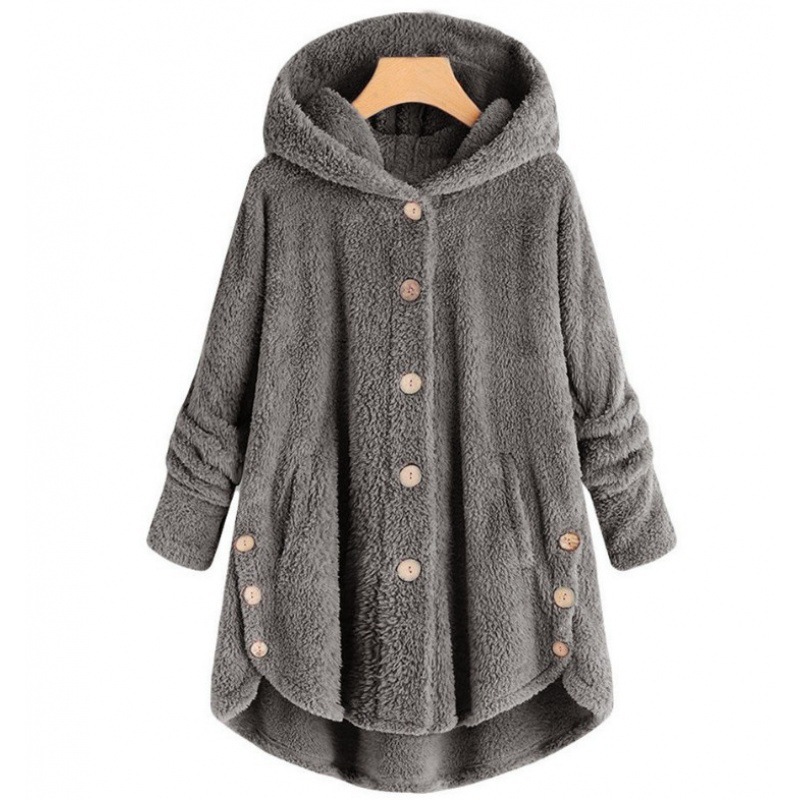 Automne hiver manteau femmes chaud ours en peluche manteau laine veste femme en peluche manteau à capuche nouvelles femmes manteaux couleur unie veste