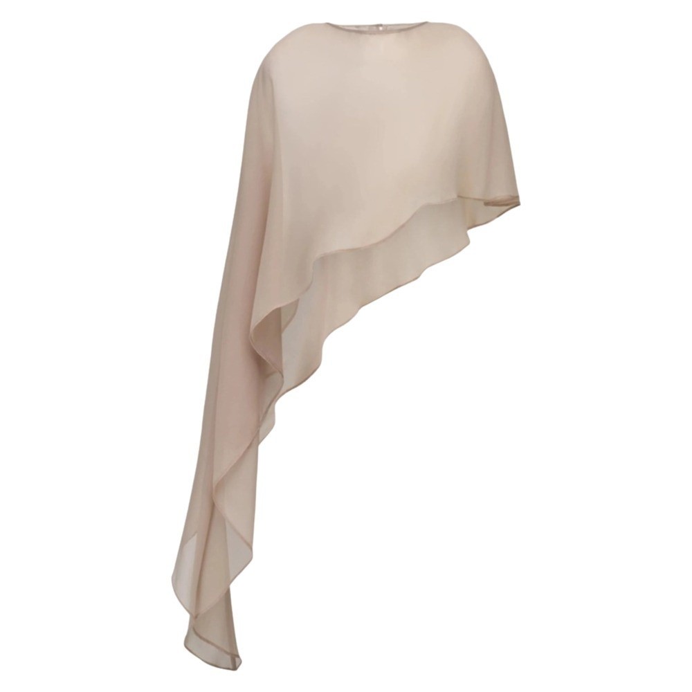 Cape châle d'été en mousseline transparente élégante pour femme, asymétrique et irrégulière, en maille, pour mariage et soirée