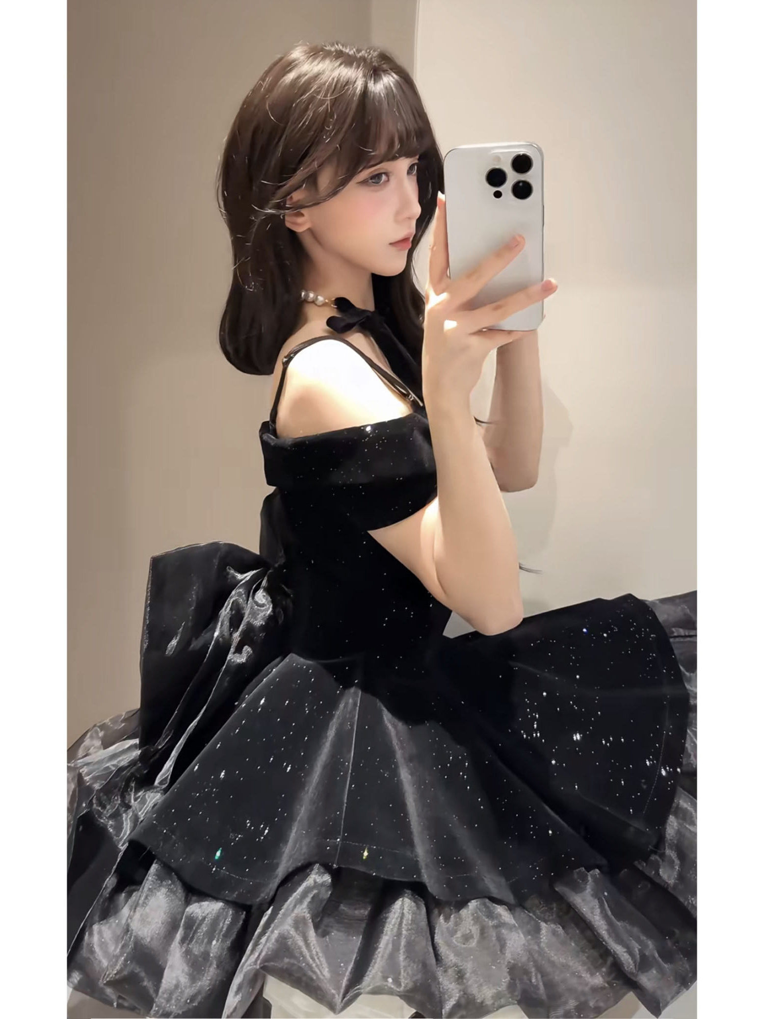 Robe noire française Vintage élégante pour femmes, gothique, épaules dénudées, rétro Y2k, Mini robe féerique, fête d'anniversaire, tenues chics, 2025