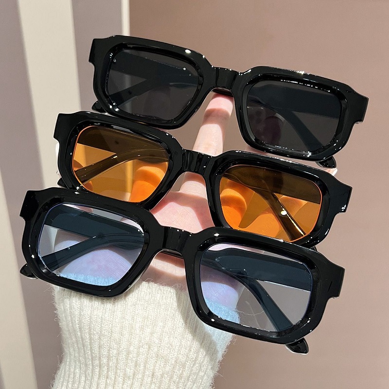 Lunettes de soleil vintage rectangulaires pour femmes, lunettes de soleil rétro tendance, lunettes de marque de luxe, lunettes de vue pour hommes