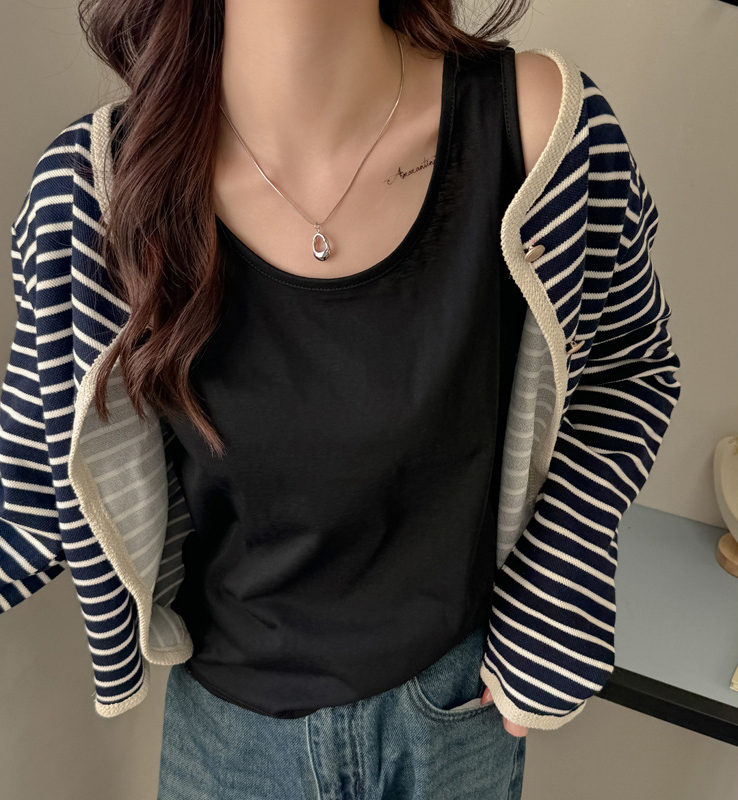 Débardeur coréen décontracté et ample pour femme – Doux, respirant, idéal pour l'été, polyvalent, tendance, sans manches, style streetwear, sport et quotidien