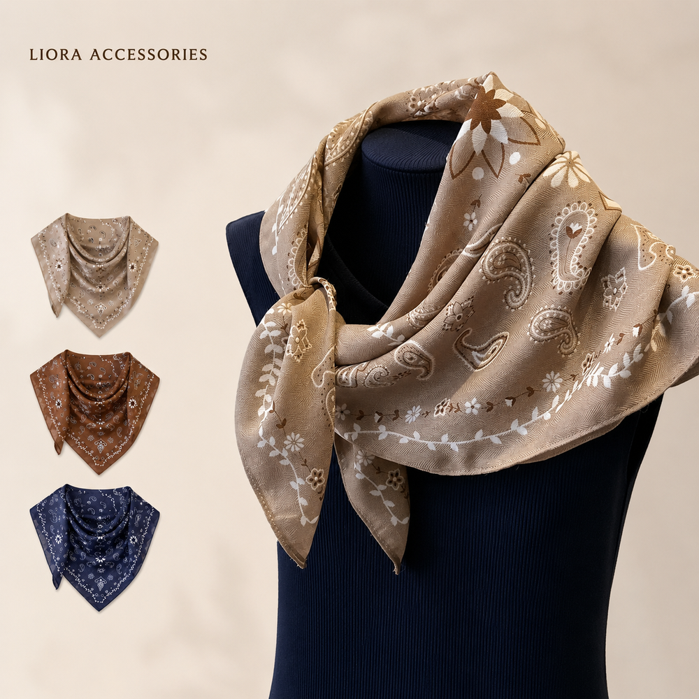 Foulard carré Paisley 68x68cm pour femmes, léger, bandana, foulard de cou, foulard de tête, bandeau pour cheveux, châle, accessoire pour poignée de sac