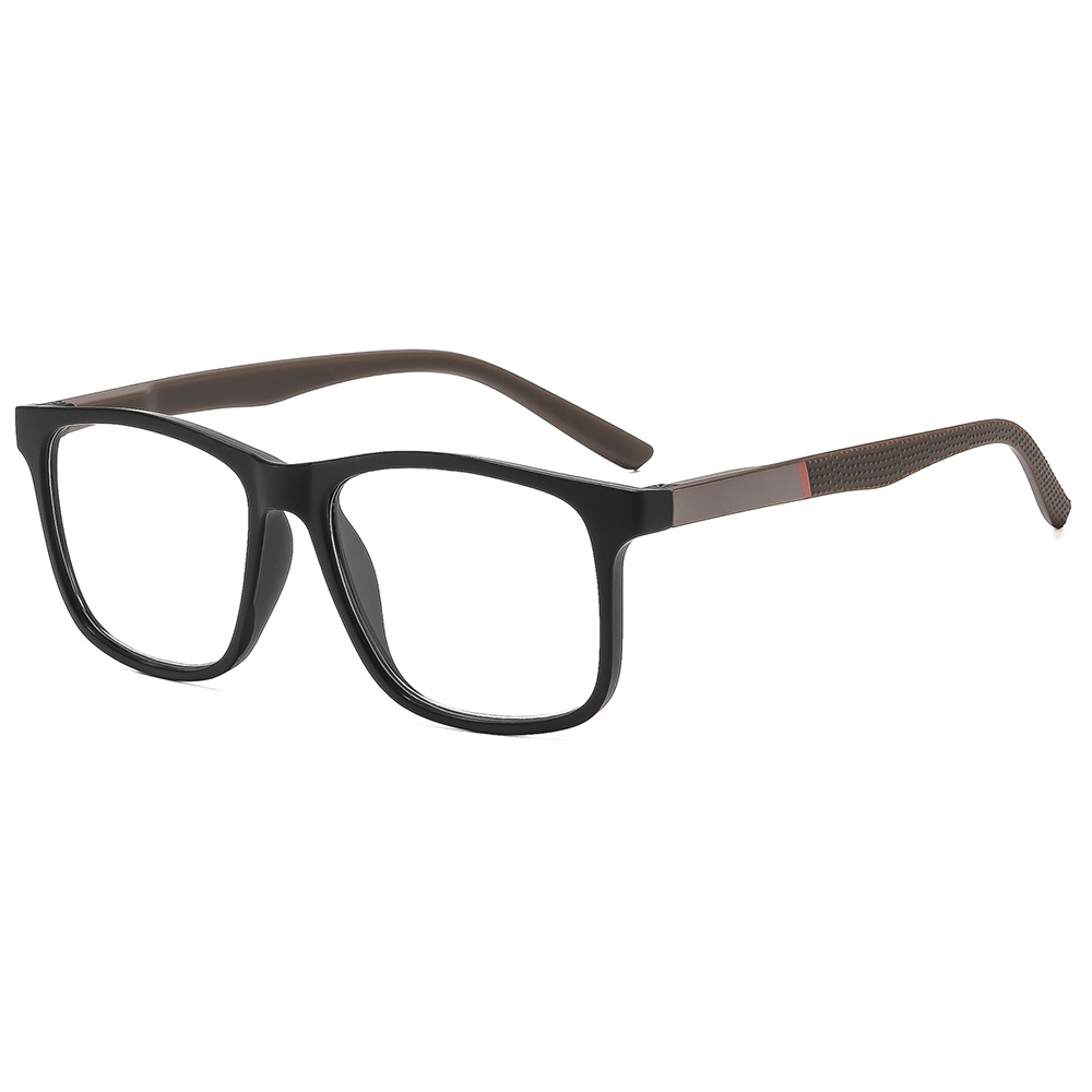 Lunettes de lecture carrées à monture large et tendance pour hommes, style professionnel pour personnes d'âge moyen et âgées, anti-lumière bleue