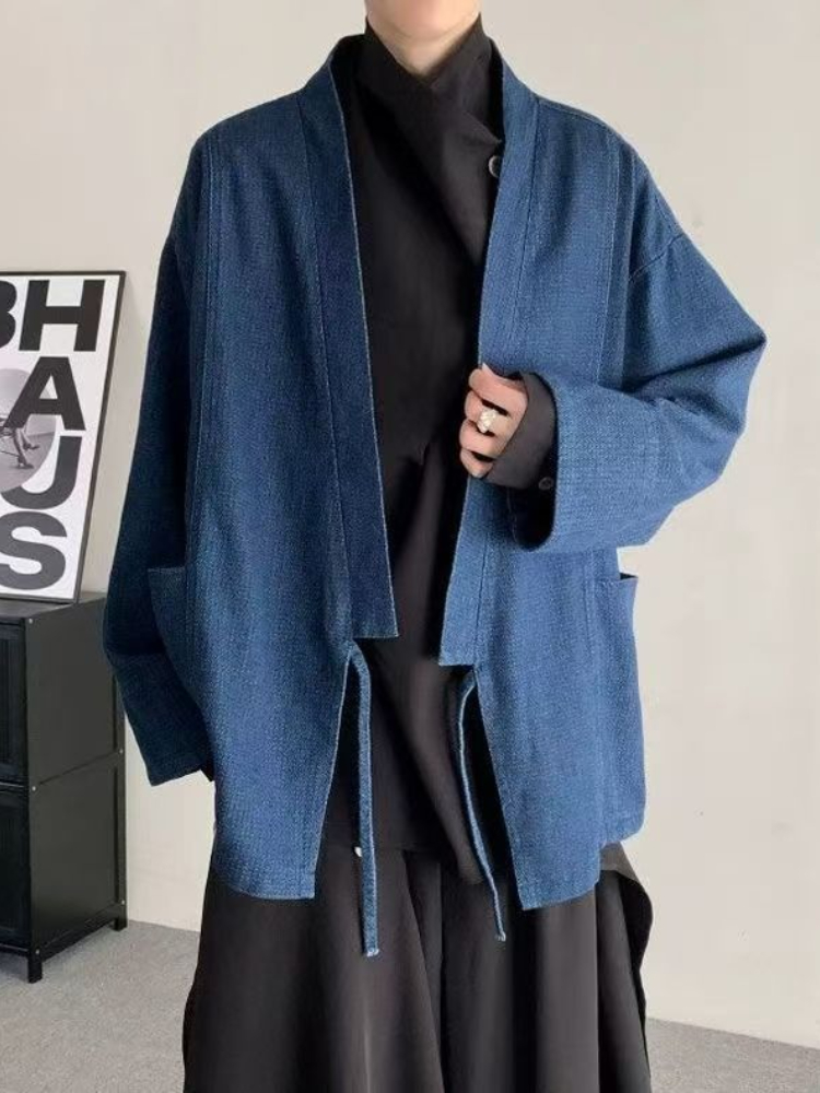 Manteau en jean Vintage de Style japonais pour hommes et femmes, unisexe, surdimensionné, quotidien, tendance, printemps-automne, veste en jean, Cardigan à manches longues