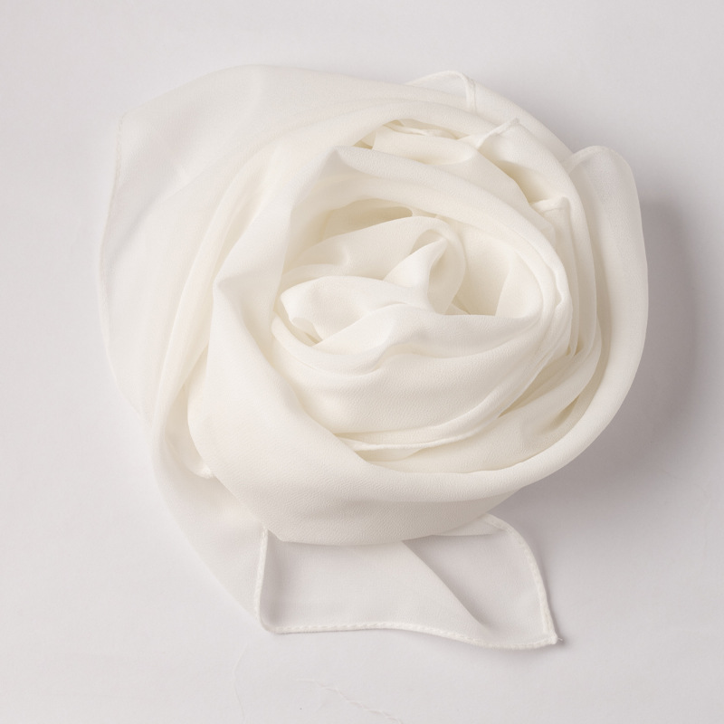 90*90 cm carré couleur unie femmes en mousseline de soie Hijab musulman écharpe doux Ramadan foulards châle silencieux foulard extérieur Bandanna