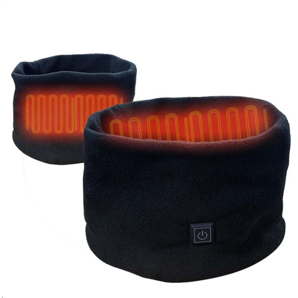 Écharpe chauffante USB tendance pour l'hiver, en polaire, portable, à température réglable, douce, pour le cou, idéale par temps froid