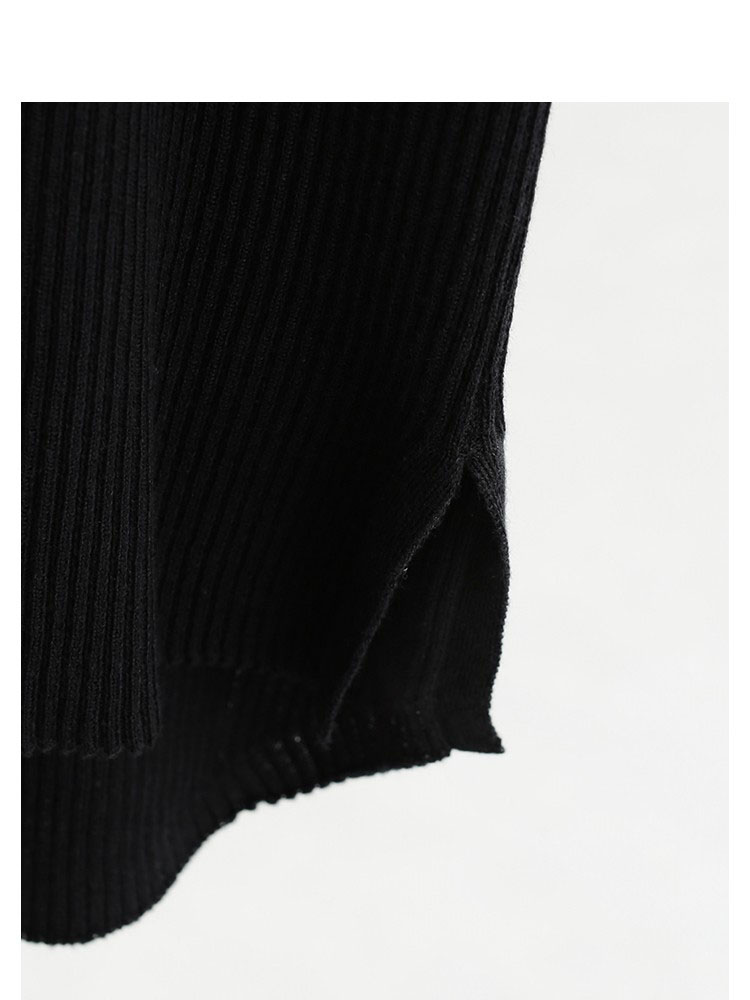 Chemise de base en soie et laine ~ Pull noir et blanc à col semi-montant pour femme, vêtement intérieur tendance et polyvalent, haut amincissant, nouvelle collection automne/hiver 2025