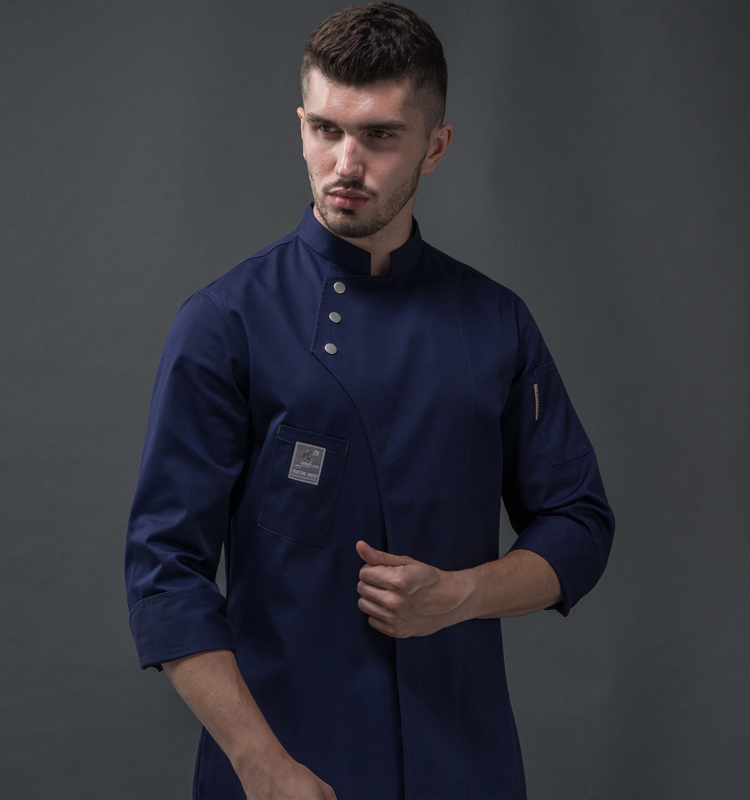 Uniforme de chef à manches longues, vêtements de cuisine de restaurant, manteau de chef de cuisine, vestes de travail, uniforme professionnel, tenue de salopette