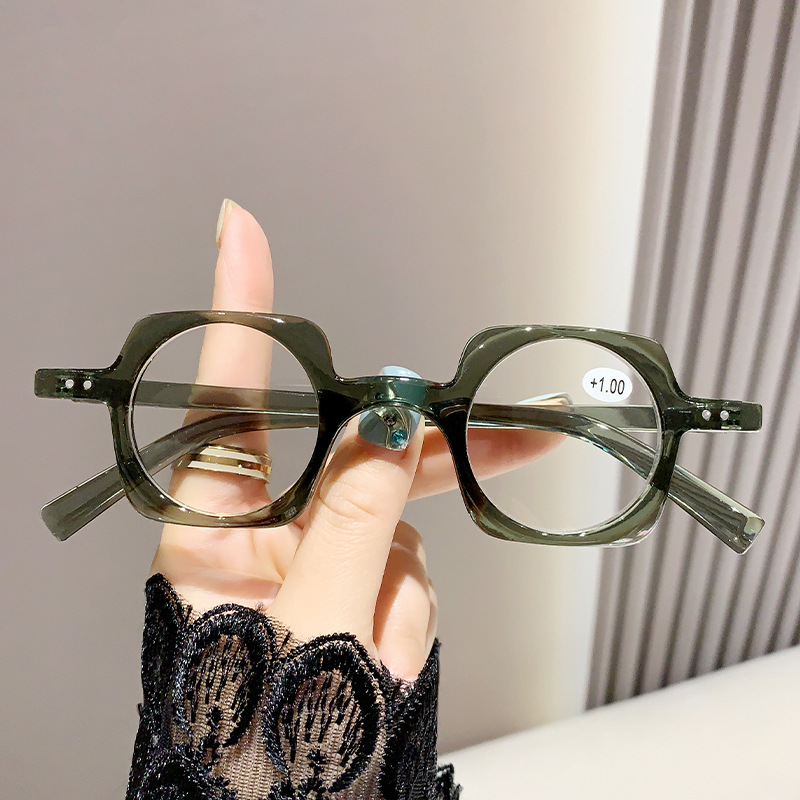 Montures de lunettes irrégulières à la mode pour hommes et femmes, pour personnes d'âge moyen et âgées, lunettes de lecture personnalisées