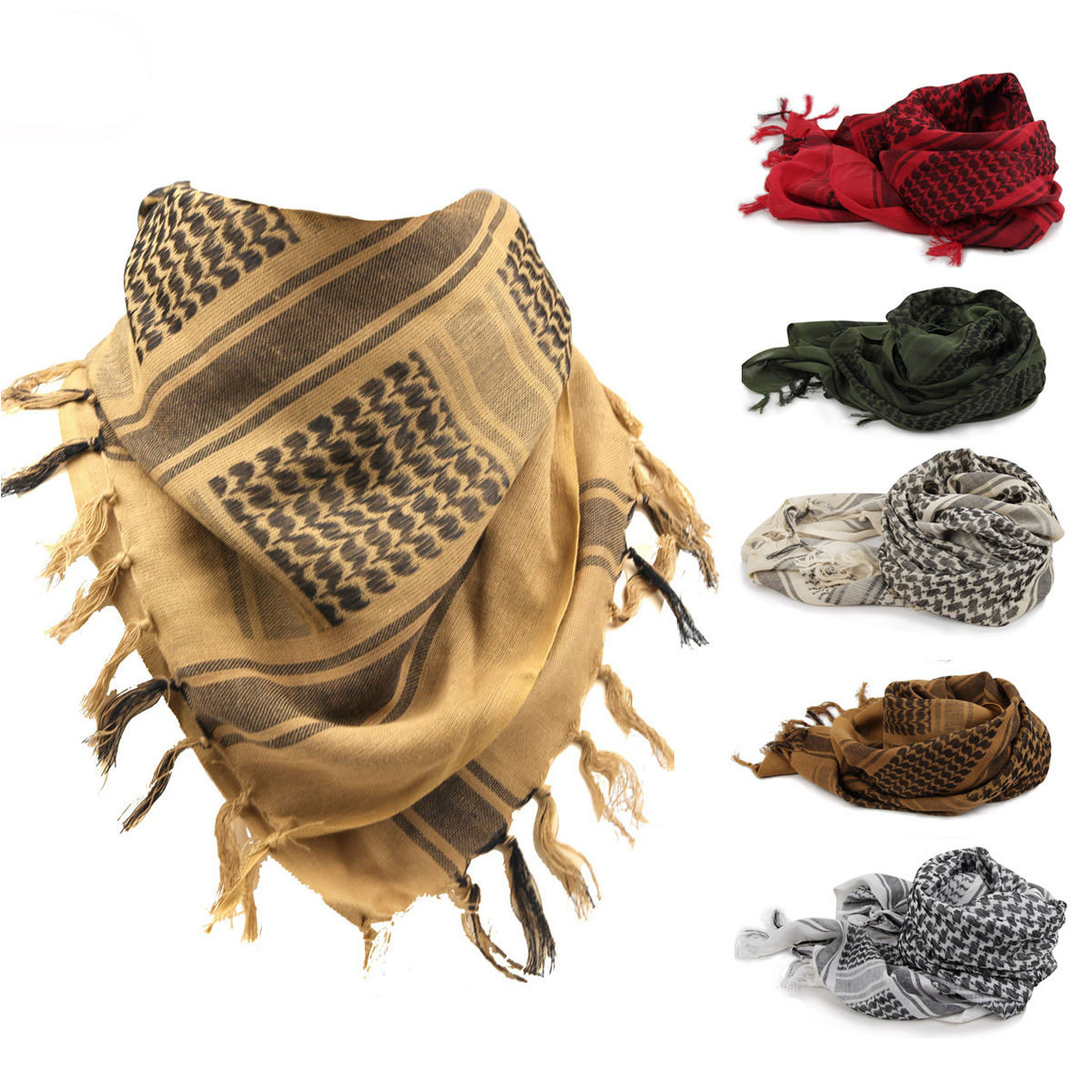 Foulard Arabe en Coton pour Homme et Femme, Châle d'Extérieur Magique, Écharpe de Sauna, Collection Automne et Hiver