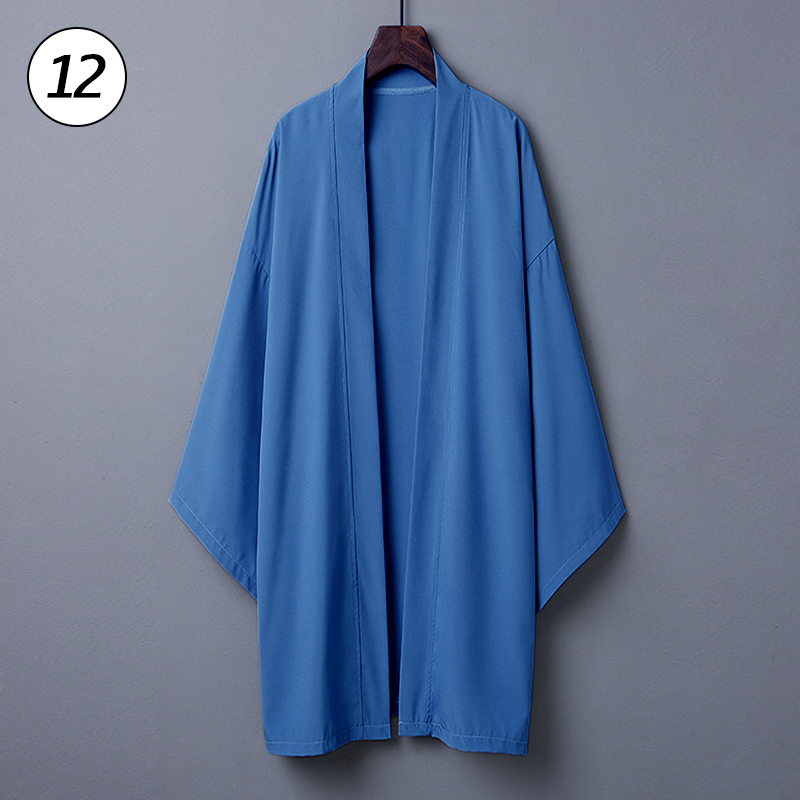 Kimono japonais unisexe, style Ukiyo-e, long Hanfu Everak, poncho d'été, décontracté, adt entreMiHaori, cardigan de plage