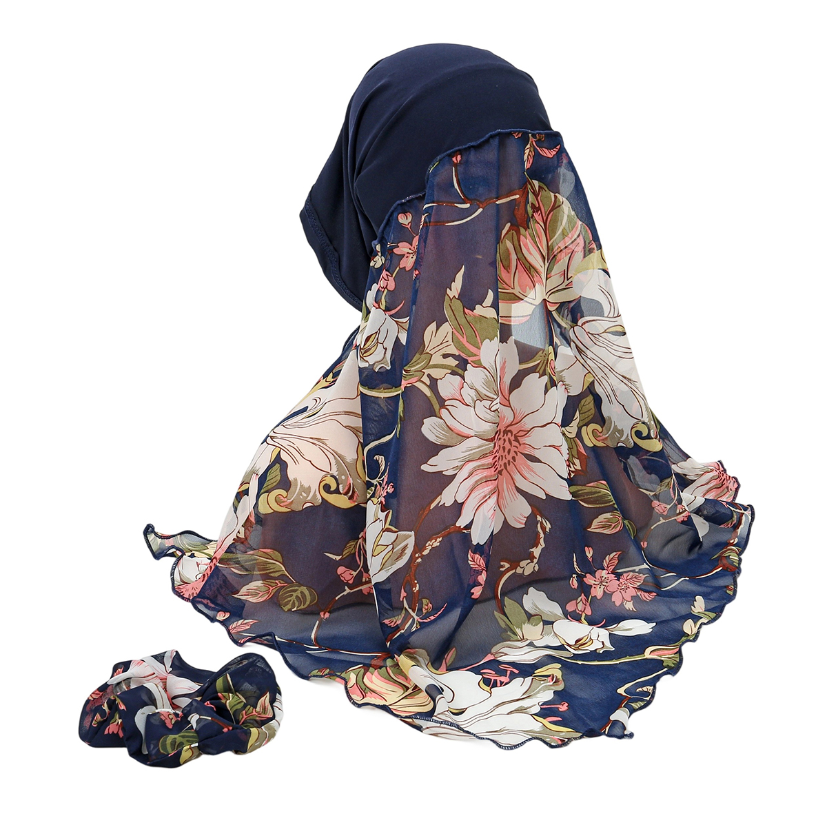 2 pièces/ensemble femmes imprimé fleuri cercle de cheveux combinaison ensemble foulard chapeau musulman Turban Hijab Cancer foulard chapeaux Bandana