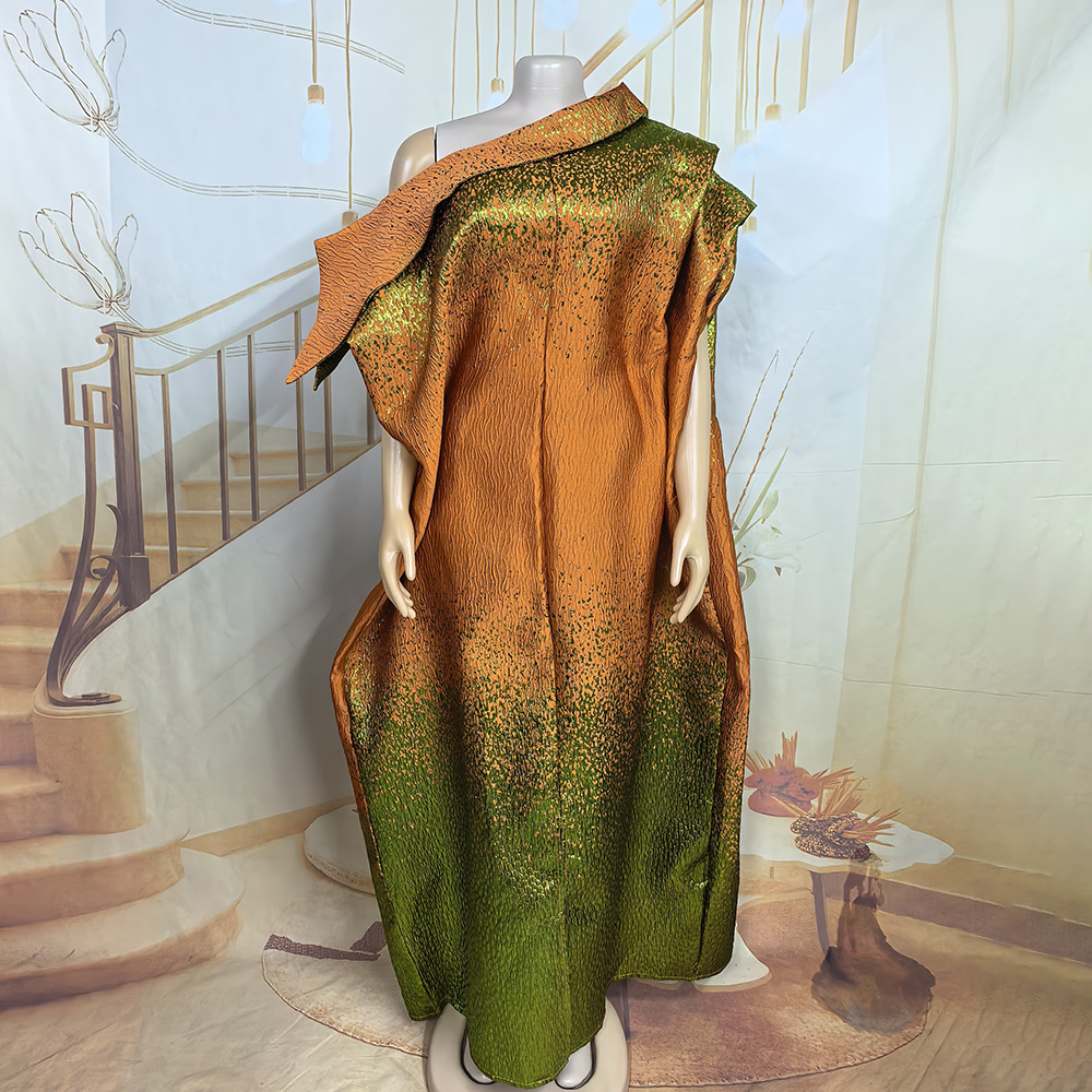 Nouvelle Robe de Soirée Élégante Tendance, Robes Africaines de Haute Qualité, Vêtements Africains pour Femmes avec Foulard