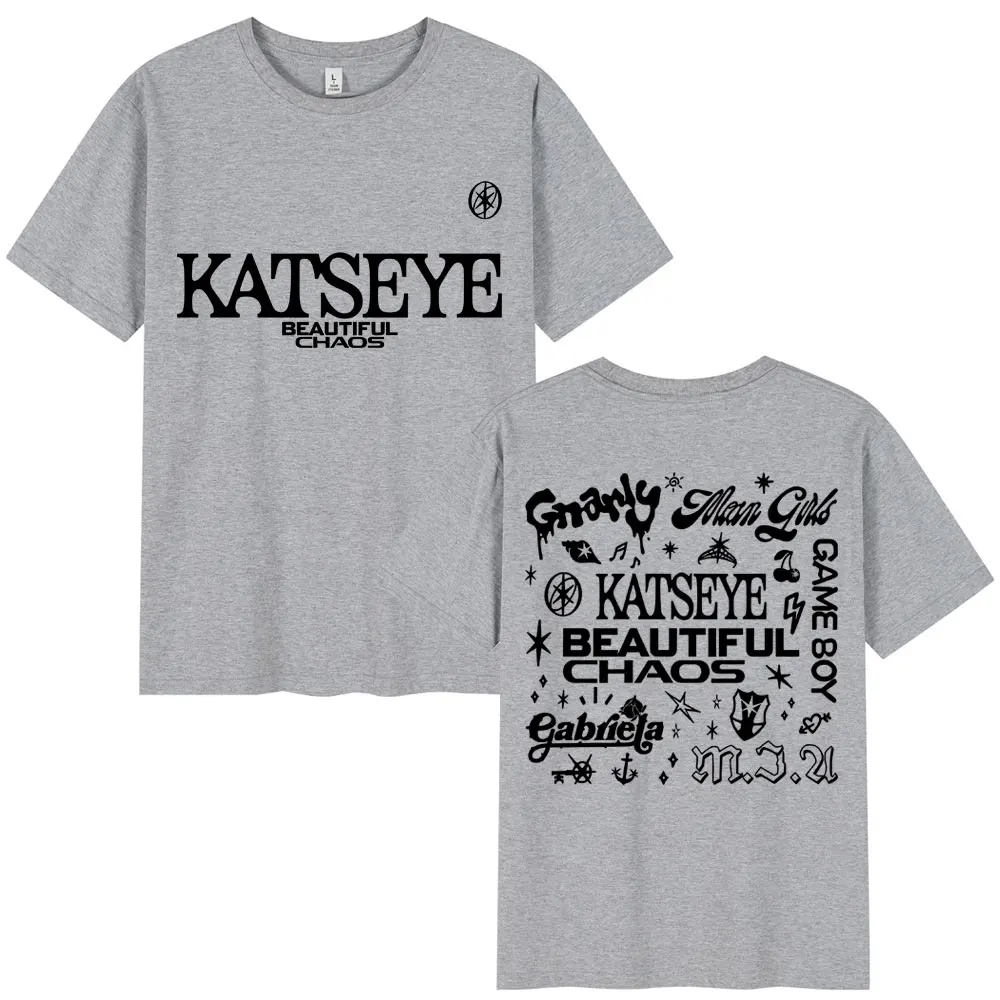 T-shirt coréen Katseye Beautiful Chaos Tour, Kpop Vintage, pour hommes et femmes, mode Harajuku Kawaii, vêtements Y2K pour femmes