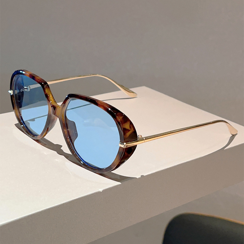 Lunettes de soleil rondes surdimensionnées tendance pour femmes et hommes, marque de luxe, style vintage, lunettes de soleil pour la conduite en extérieur, protection UV400