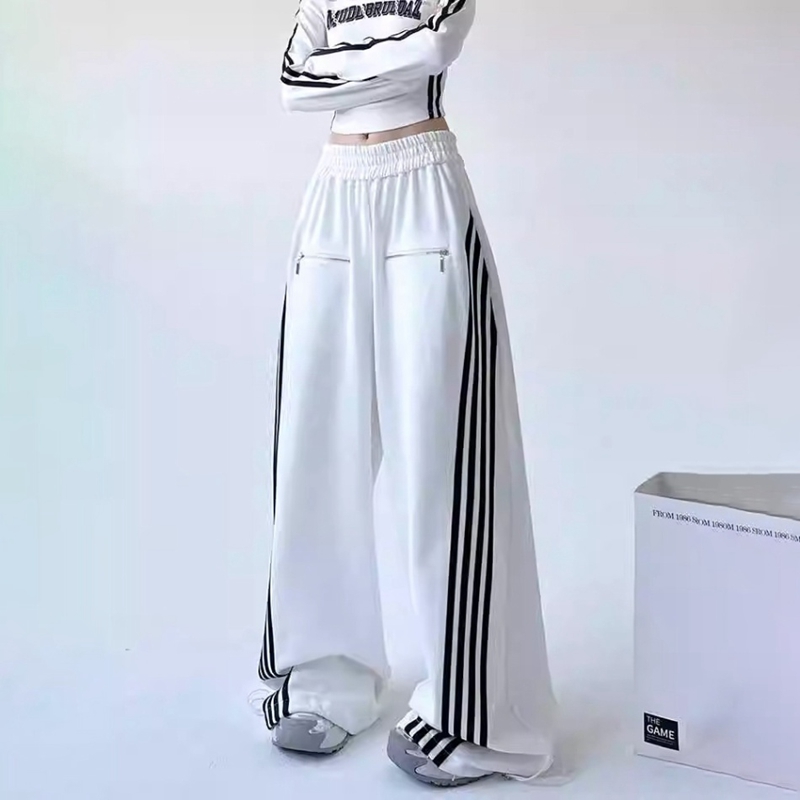 Pantalon de sport taille haute pour femme, pantalon de survêtement, jambe large, mince, vêtements d'extérieur, jazz, danse hip hop, bas cloche, rue, mode, nouveau