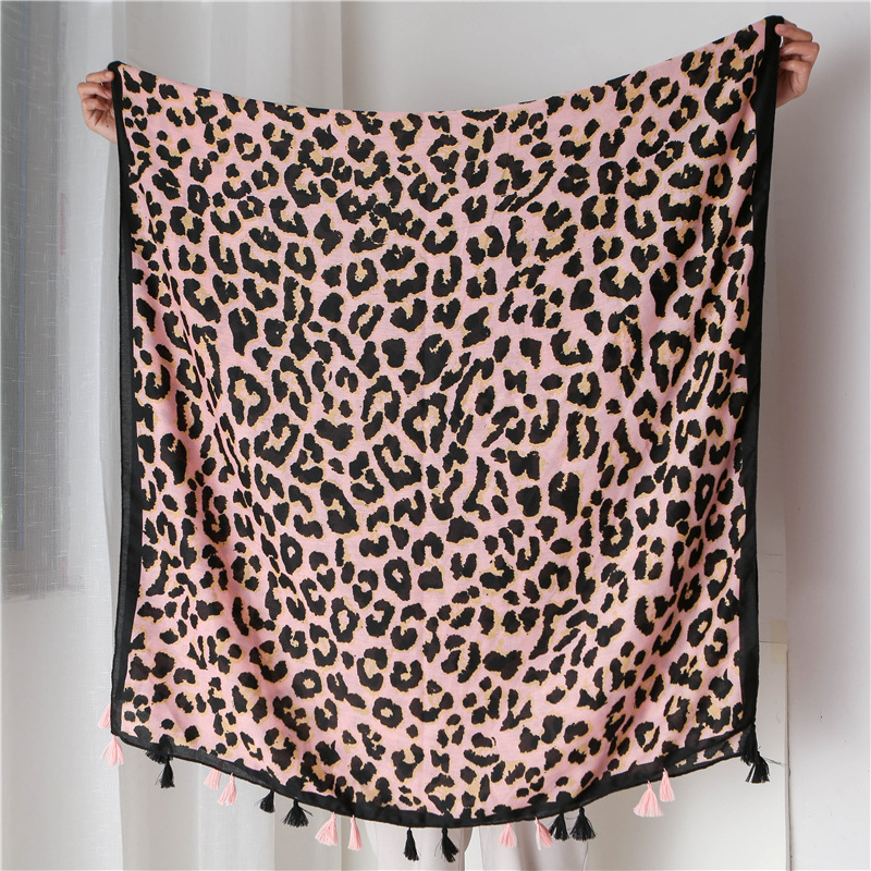 Châle en Viscose Imprimé Léopard et à Pois pour Femme, Écharpe de Haute Qualité, Étole Pashmina Douce, Casquettes Musulmanes, 16 Styles