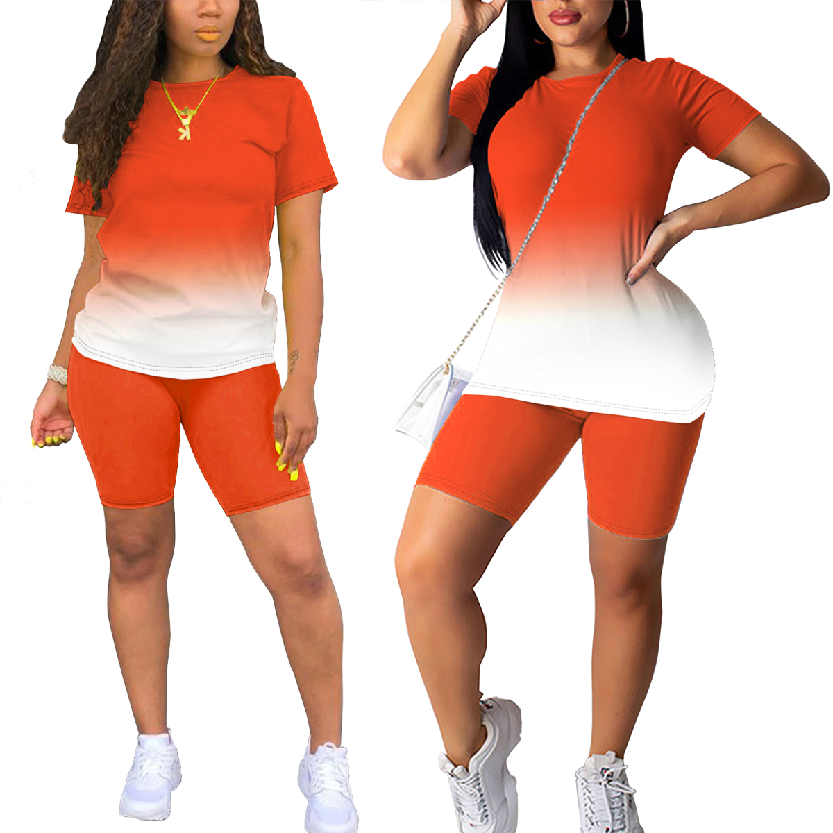 Tenues deux pièces pour femmes, ensemble court d'été, tenues 2 pièces, survêtement, survêtement pour femmes, manches courtes