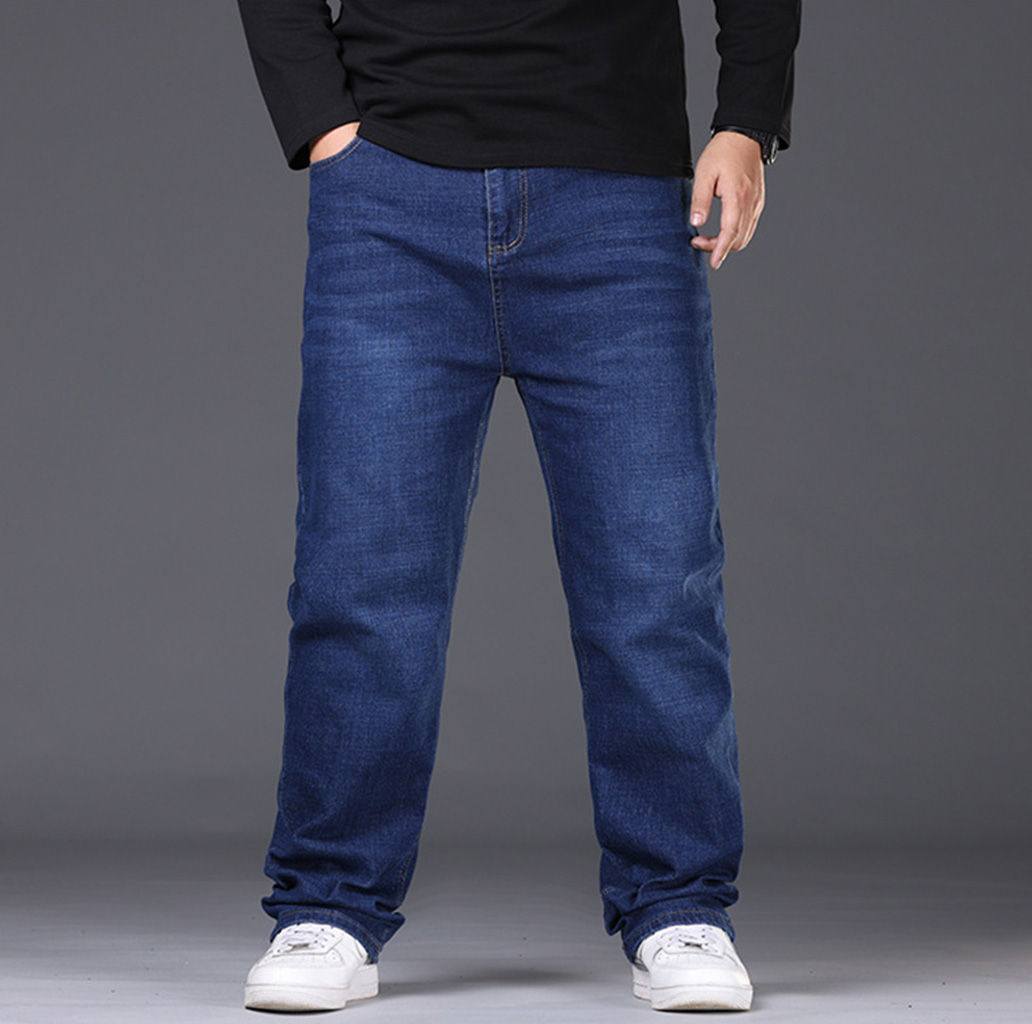 Jeans extensibles pour hommes, tailles 29-50, pantalons en Denim à jambe droite, tailles étendues, bleu, noir, Streetwear, coupe décontractée, pour le travail, décontracté, nouveau