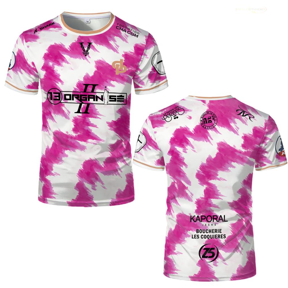 Nouveau JUL Marseille Rap maillot imprimé 13 organiser Hip Hop Football T-Shirt uniforme d'entraînement unisexe personnalisé Streetwear