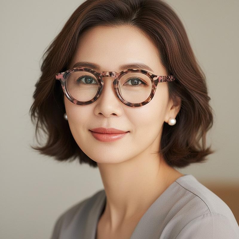 Lunettes de lecture rondes rétro pour femmes, mode lointaine, vintage, anti-lumière bleue, avec verres de prescription + 1.0 + 1.5 + 2.0