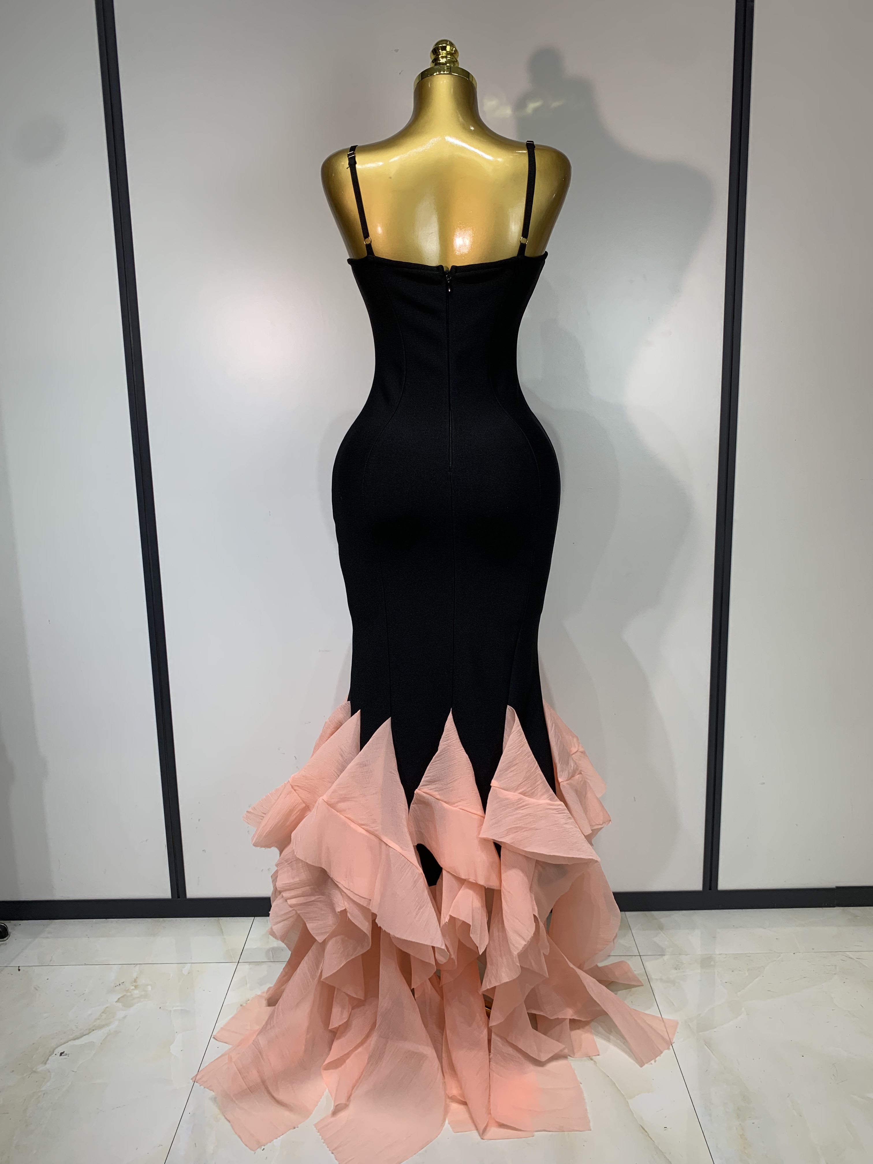 Robe longue moulante noire sexy à col en V pour femme, robe de soirée de luxe pour anniversaire, bal de promo, robe de cocktail élégante pour célébrités