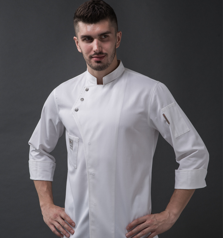 Uniforme de chef à manches longues, vêtements de cuisine de restaurant, manteau de chef de cuisine, vestes de travail, uniforme professionnel, tenue de salopette