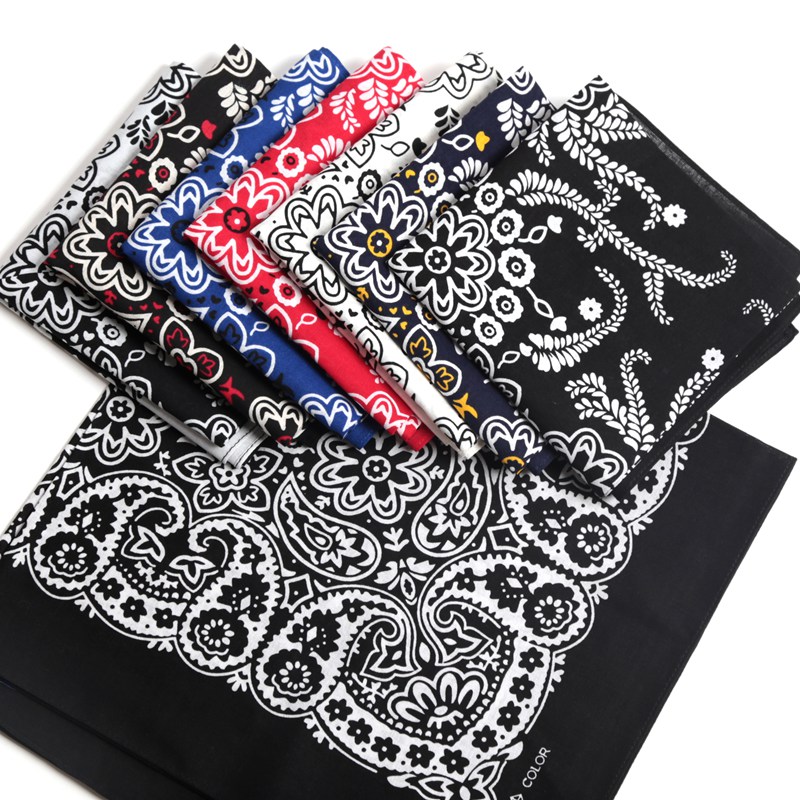 Unisexe Hip Hop femmes hommes Bandana écharpe Punk carré Bandanas chapeaux mode bohème foulard bandeaux cheveux accessoires