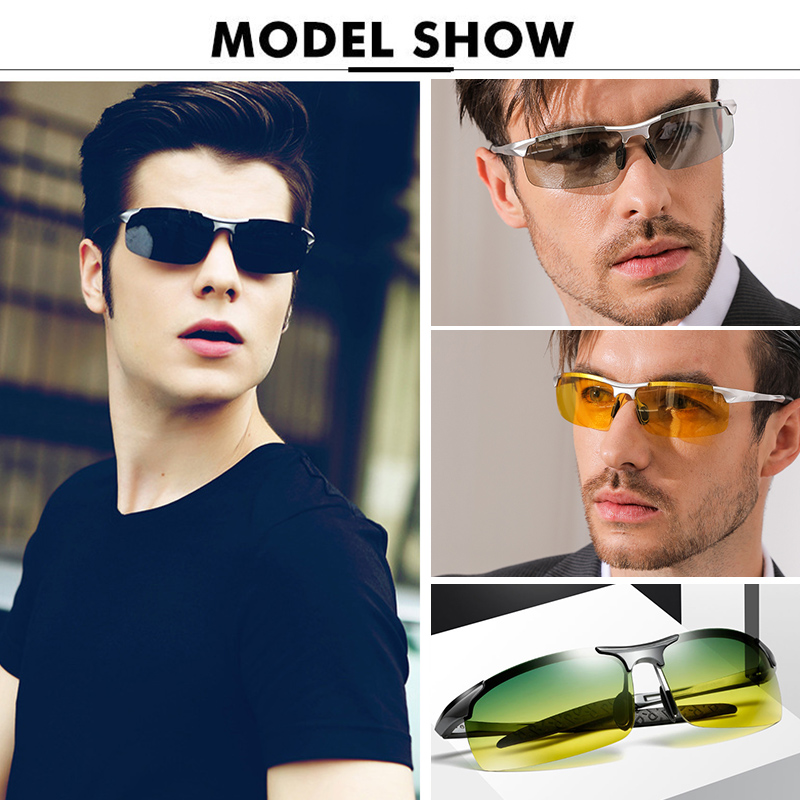 Lunettes de soleil polarisées de luxe en aluminium 2026 pour homme, vision jour et nuit, anti-éblouissement, pour la conduite, Oculos De Sol Masculino
