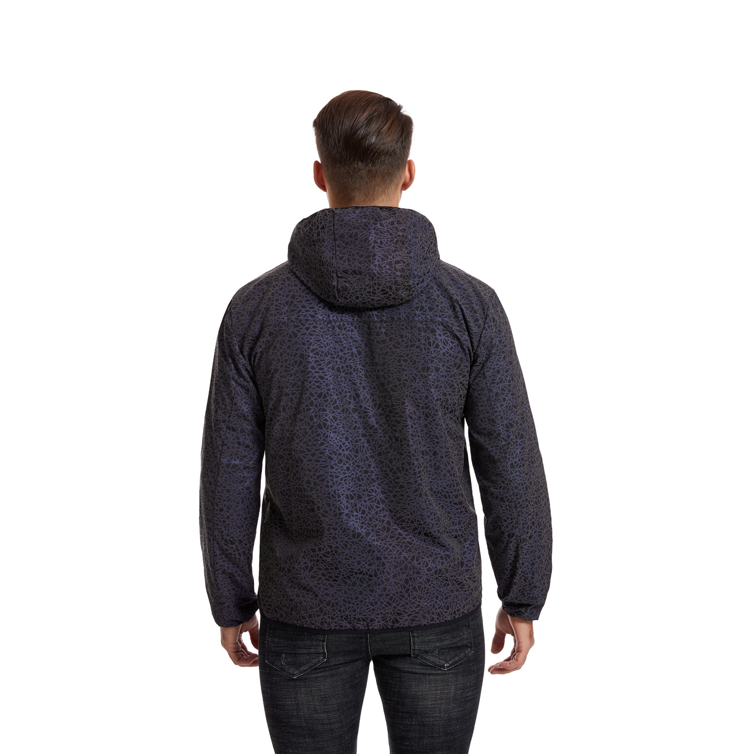 Vestes de printemps hommes à manches longues manteaux réfléchissants Harajuku réfléchir la lumière haut Hip Hop vêtements à capuche Casaco Masculino