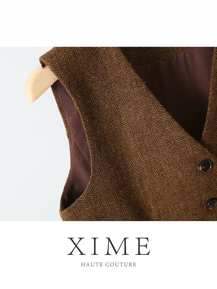 Gilets sans manches pour femmes, décontracté, col en V, boutons, chemise de smoking d'affaires formelle, coupe cintrée, Blazer court
