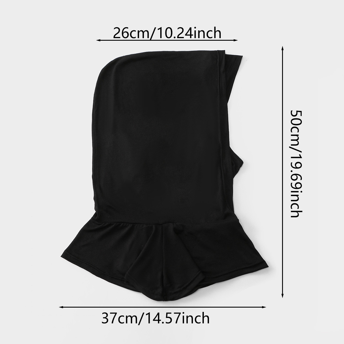 Hijab instantané musulman en jersey de coton modal, foulard uni doux pour femme, châle en jersey premium, facile à porter, couvre-tête 50*37cm
