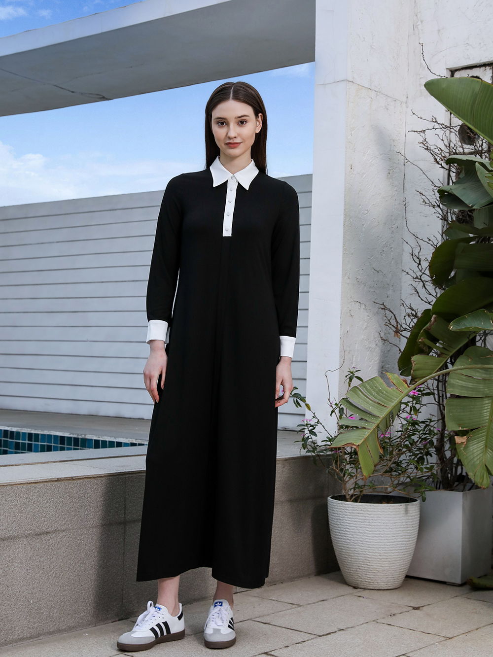 AP SS25 femmes Satin Patchwork Modal robe douce manches chauve-souris robe Maxi vêtements amples manchette en Satin
