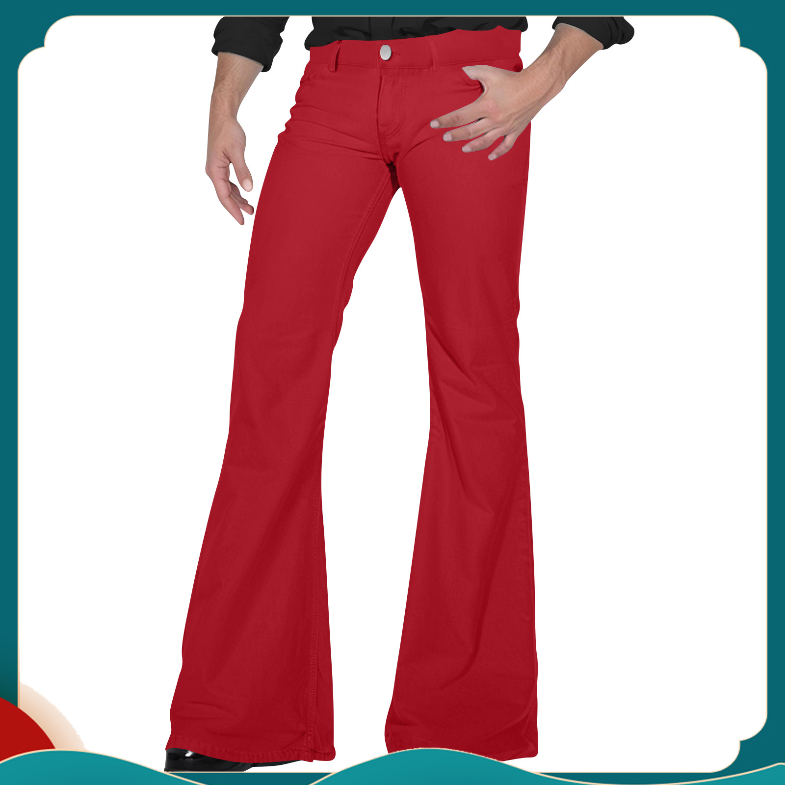 Pantalon Évasé Rétro pour Homme, Confortable, Vintage, Fjfor, At Fit, Nouveau Design Sergé, Été