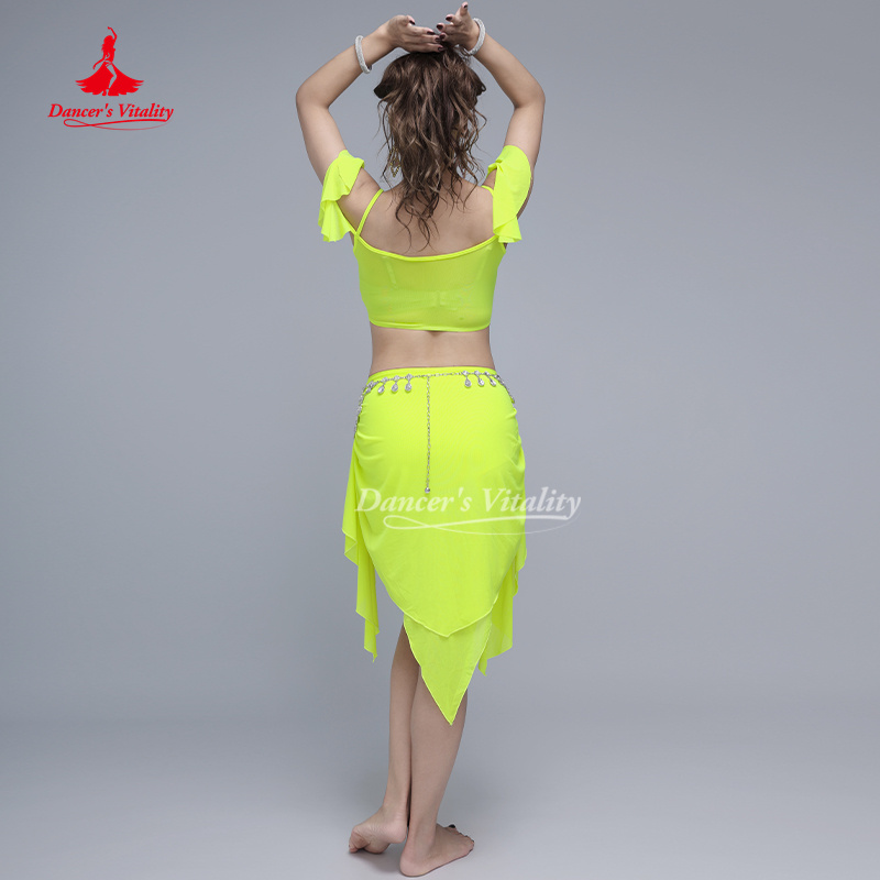 Costume de danse du ventre pour femmes, ensemble confortable en maille respirante, équipe de danse orientale, vêtements de Performance Sexy et à la mode