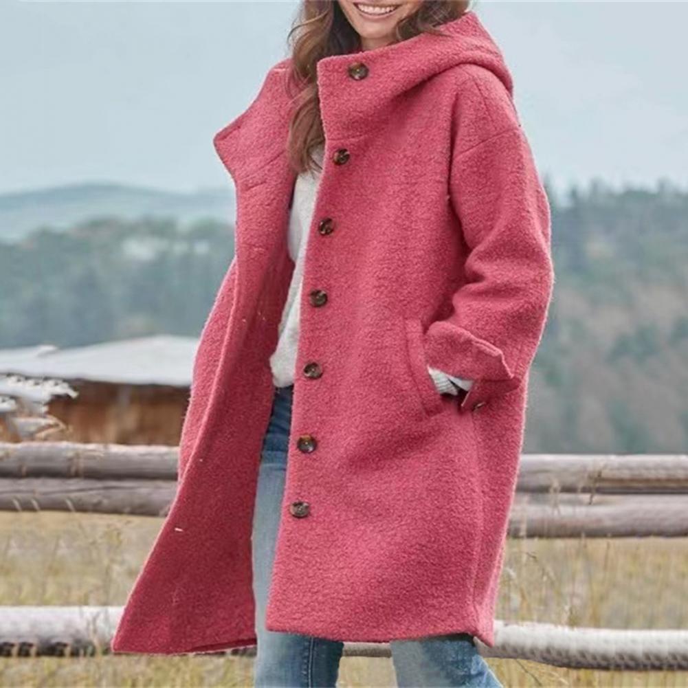 Veste coupe-vent à capuche pour femme, pardessus avec poches, manches longues, design coupe-vent, automne, hiver, 03