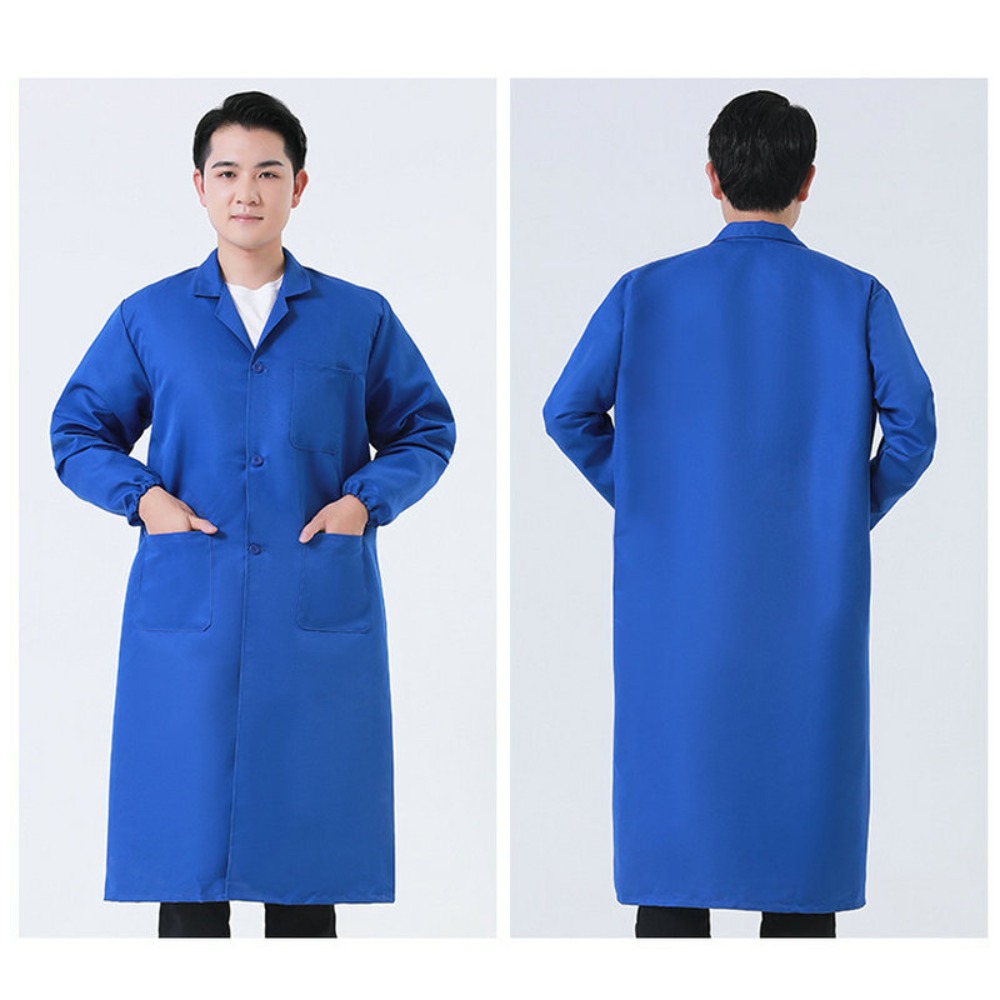 Manteau bleu manipulant des vêtements Protection du travail outillage usine Smock Smock manches longues vêtements anti-poussière
