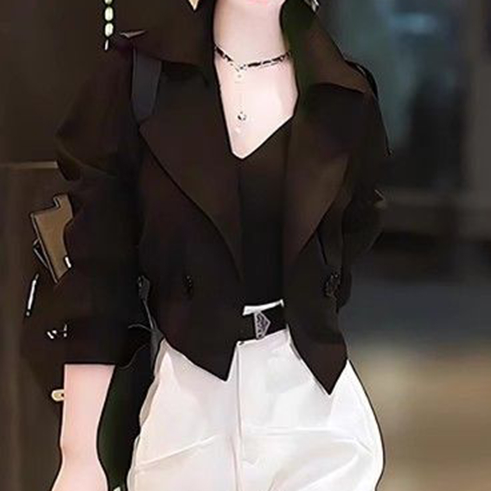 Veste courte design pour femmes, haut unique et chic, super beau, nouvelle collection automne 2025