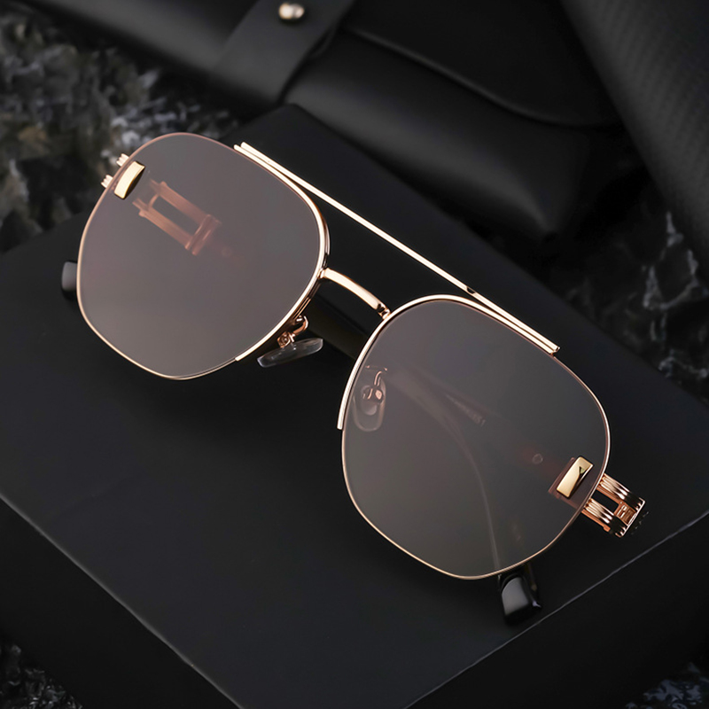 Lunettes de soleil à monture carrée vintage pour hommes et femmes, lunettes à la mode européennes et américaines, lunettes haut de gamme, UV400, nouveau, 2024